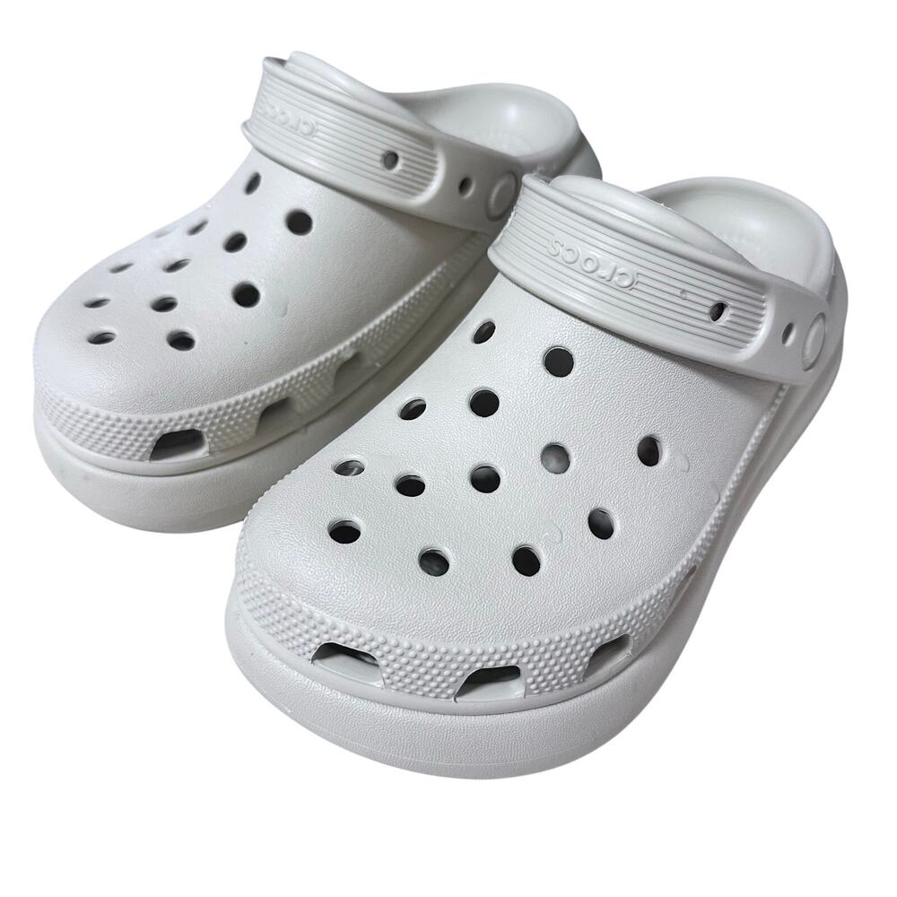 Beige Platform Crocs - Comfortable and Stylish!